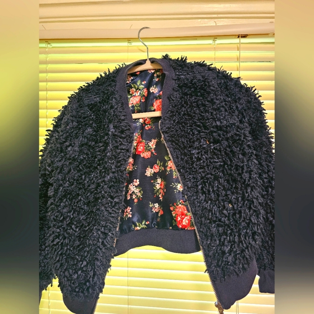 Girls Crop Jacket (Rose inlay)